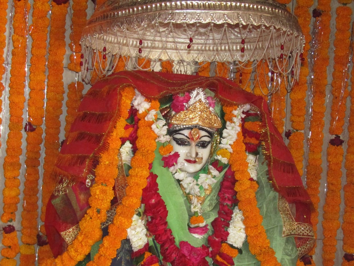 Devotees worship the Katyayani form