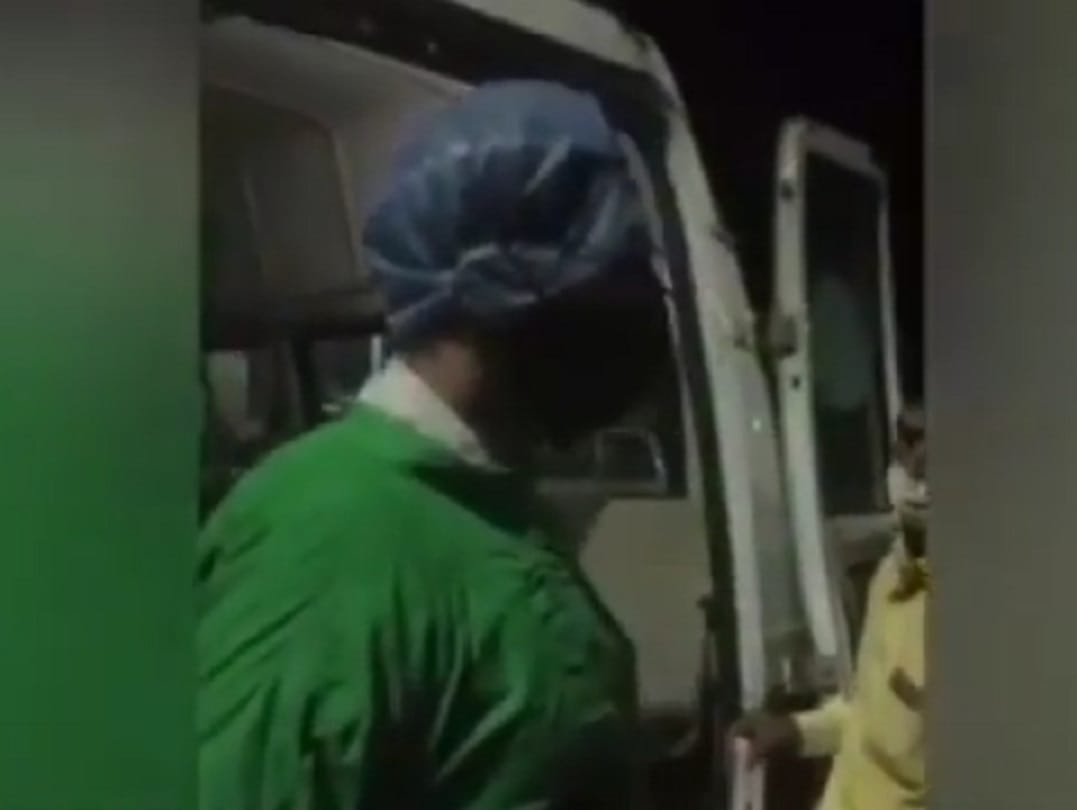 A doctor scolded patients relative as he was sleeping on duty in Jabalpur video viral on social media