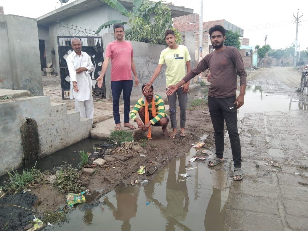 Filthy water filling the houses due to drain overflow