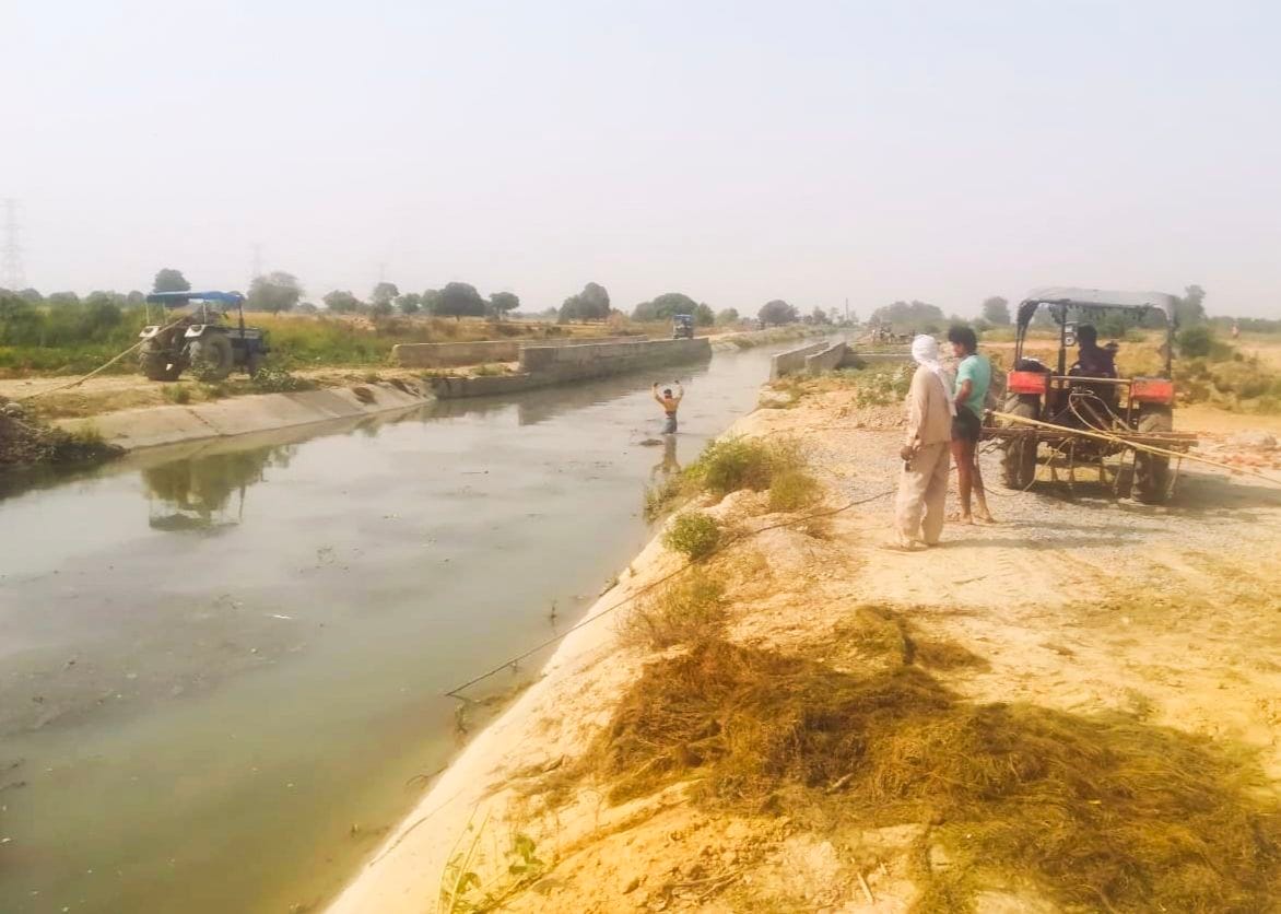 Increased water level in Jhalgopalpur Canal