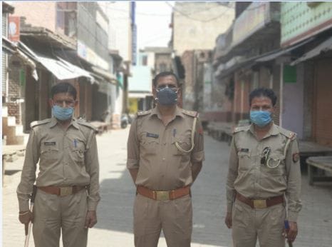 Silence all around, police patrolling on the streets