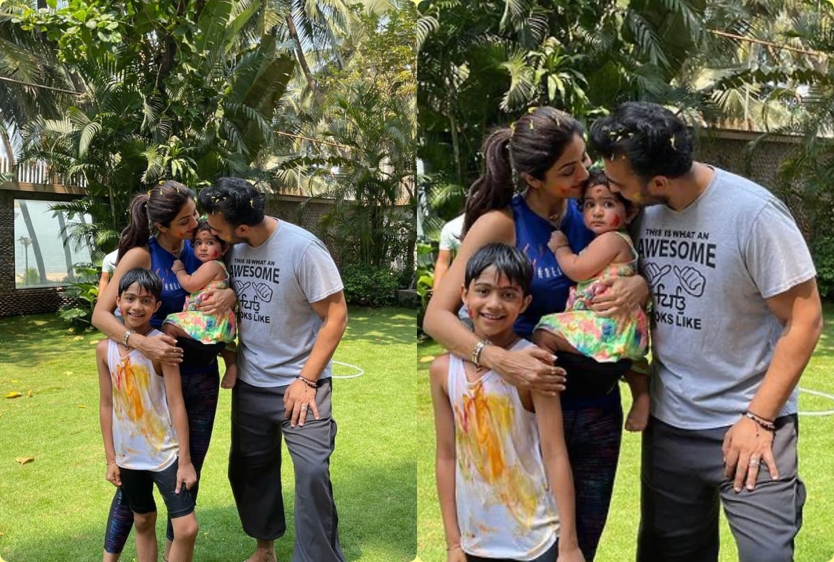 Shilpa Shetty Shares Romantic Picture with Raj Kundra with Glass wall between them