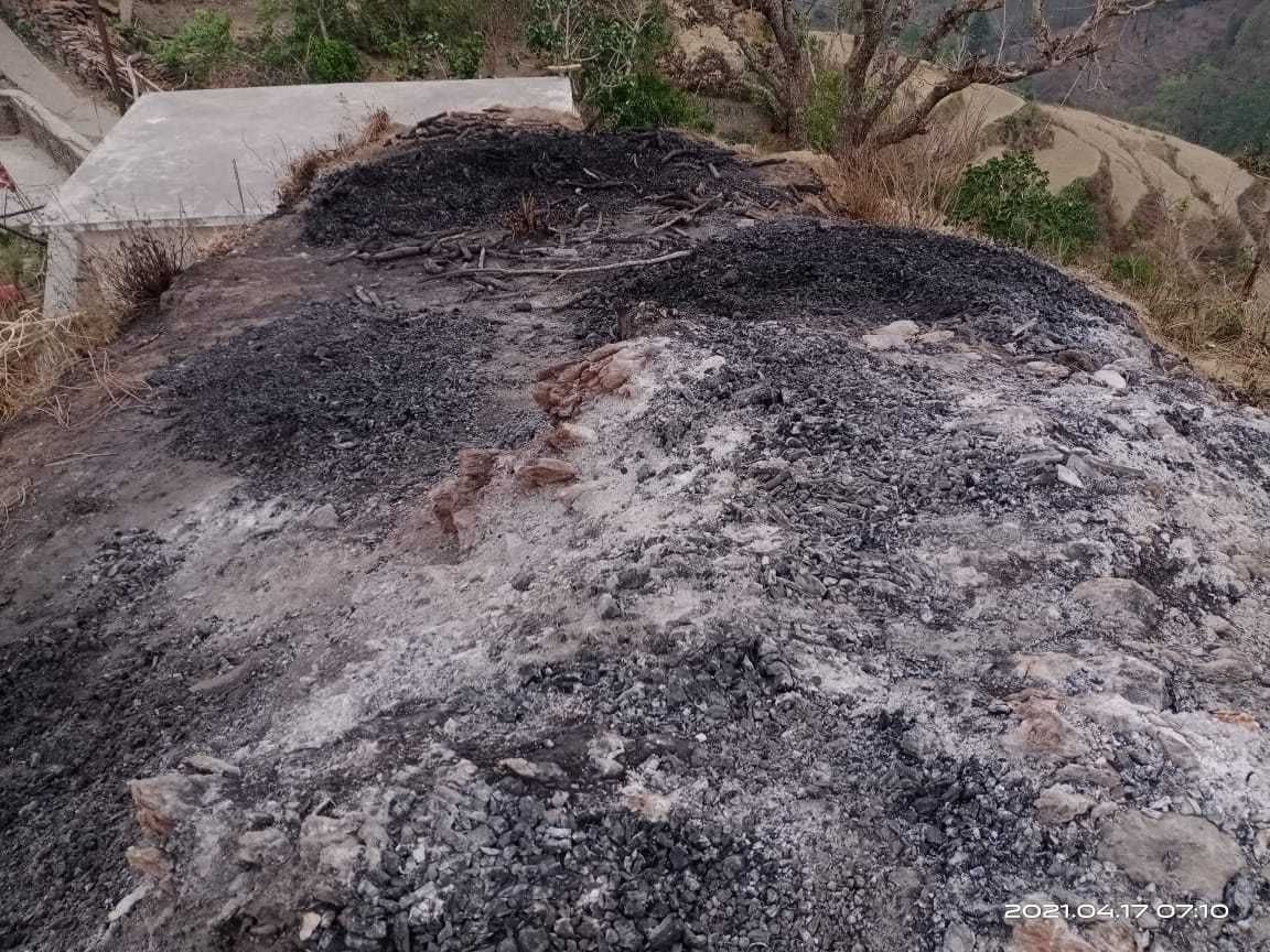 Wildfire reaches Gaushala in Ruia, heifer dies