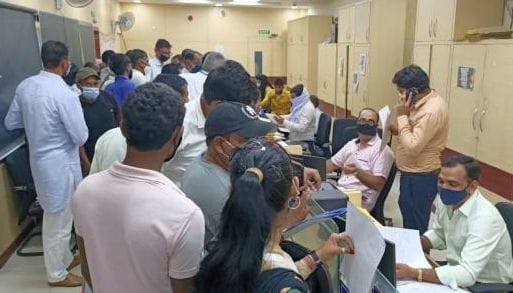 Staff in government offices halved, crowds doubled