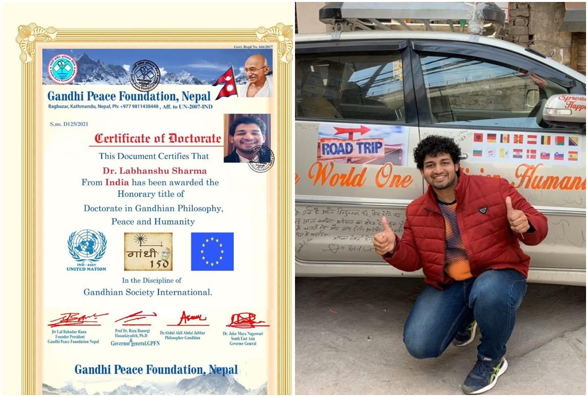 wrestler labhanshu sharma honored with honorary doctorate by gandhi peace foundation of nepal