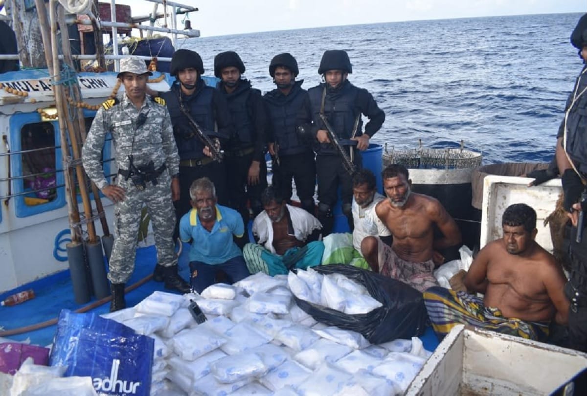 Smuggling: INS Suvarna nabbed fishing vessel in the Arabian Sea,  carrying 3000 crore worth drugs, being interrogated at Kochi