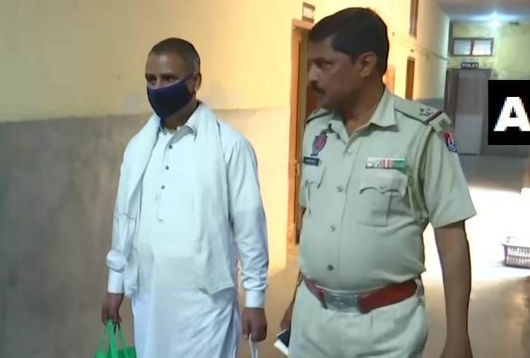 A person returned to India via Attari-Wagah border in Amritsar today after being released from Kot Lakhpat Jail in Lahore