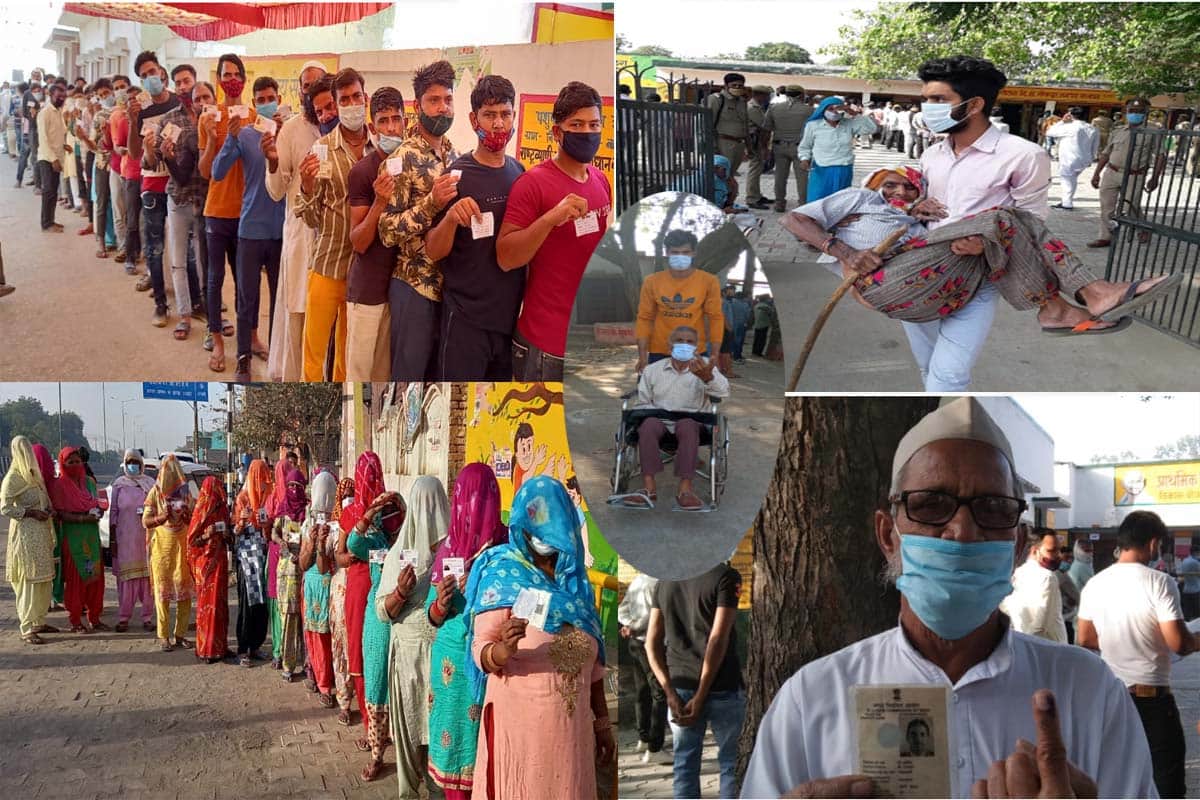 Panchayat elections in UP: Voting continues amid tight security,  Corona positive will also be able to vote