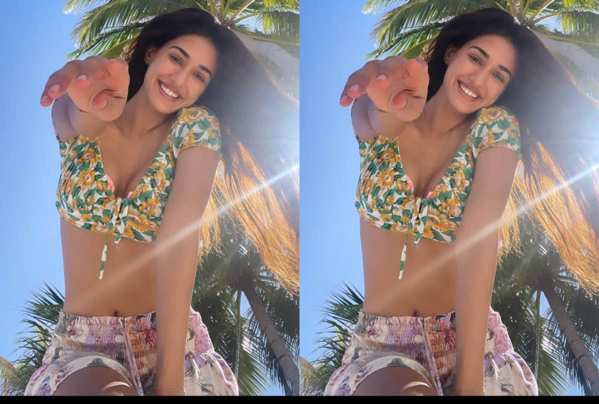 disha patani vacation pic in red hot bikini from maldives