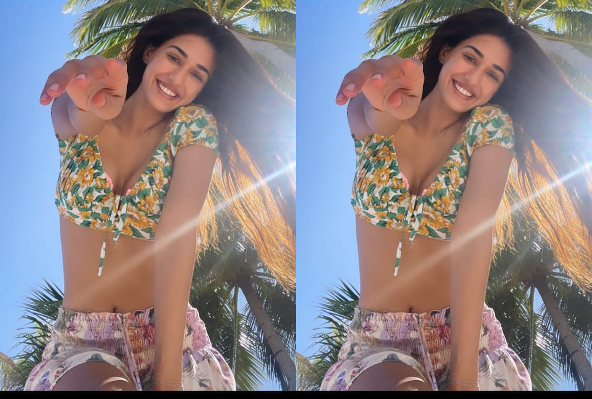 disha patani vacation pic in red hot bikini from maldives