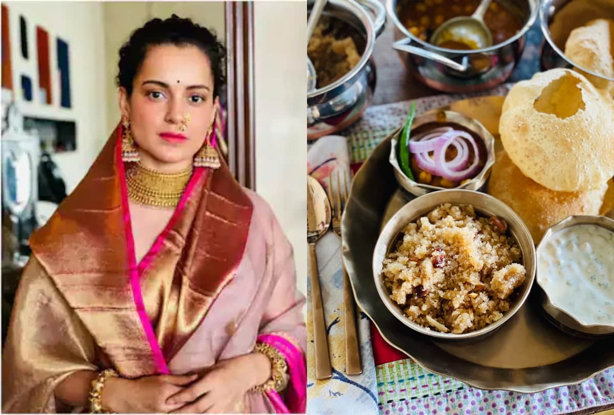 Kangana Ranaut Shares A Picture Of Ashtami Parsadam Users Trolled Her For Onion In The Thaali