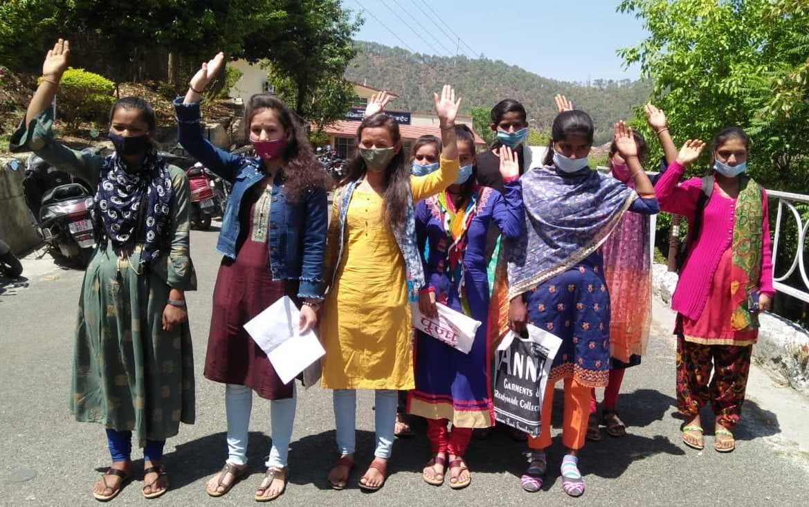 Students protested.