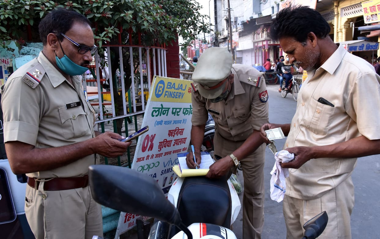 police alert in sambhal for coroana