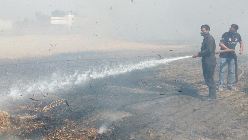 fire at Wheat Field