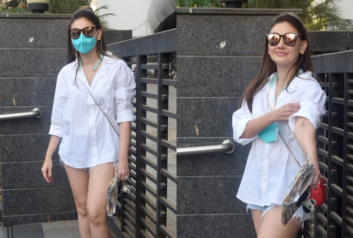 shefali jariwala spotted in white shirt with short length pants gets trolled