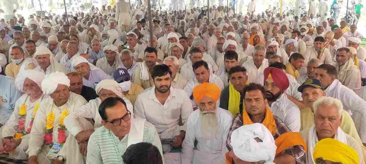 Decision taken in mahapanchayat on Khatkad toll will oppose BJP's proposed program in Jind on 25th