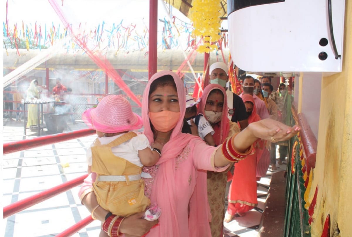 Jammu-Kashmir: Devotees visit bawe walli mata temple on the eve of ashtami