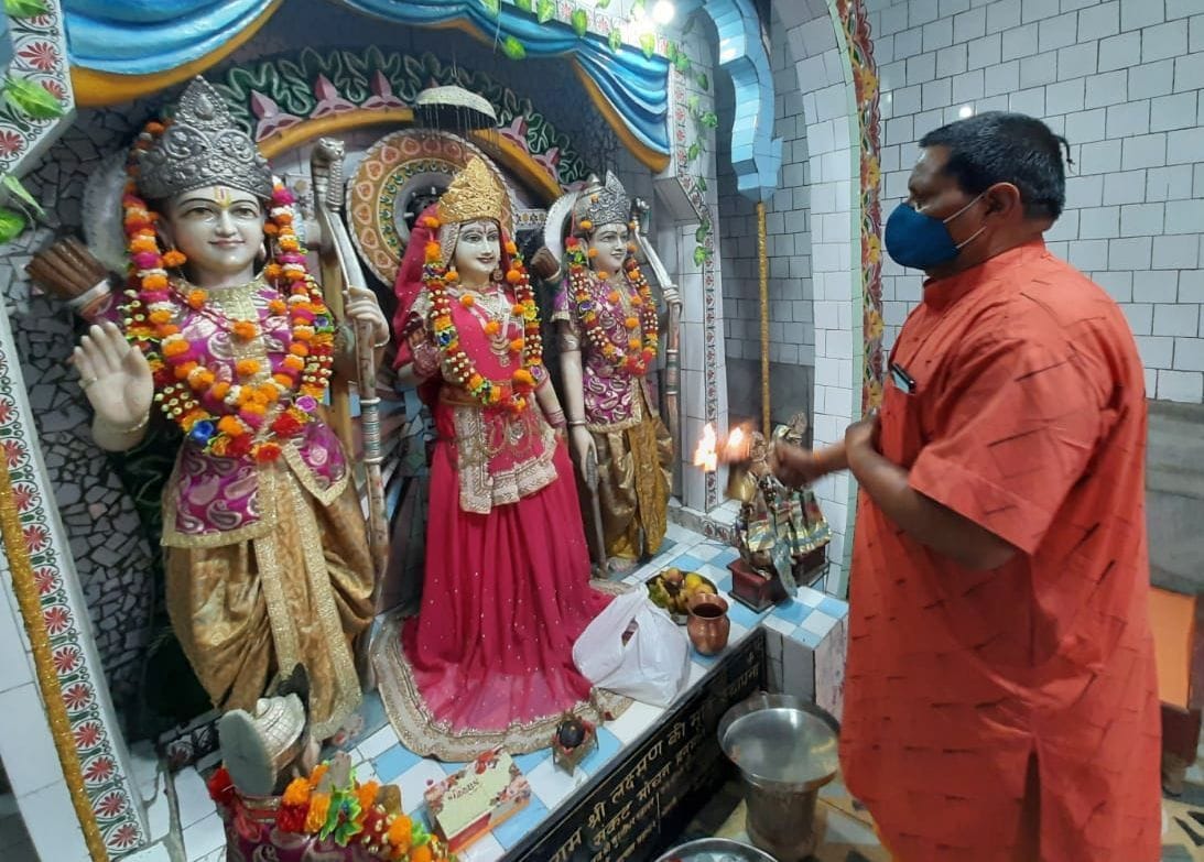 Blessed by offering food to girls