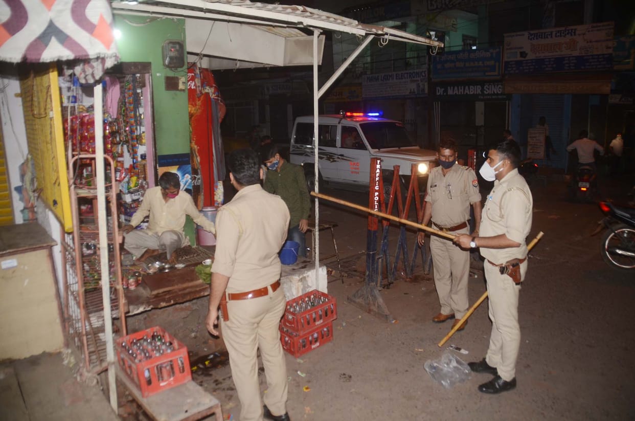 Due to the night curfew, the police nicked sticks