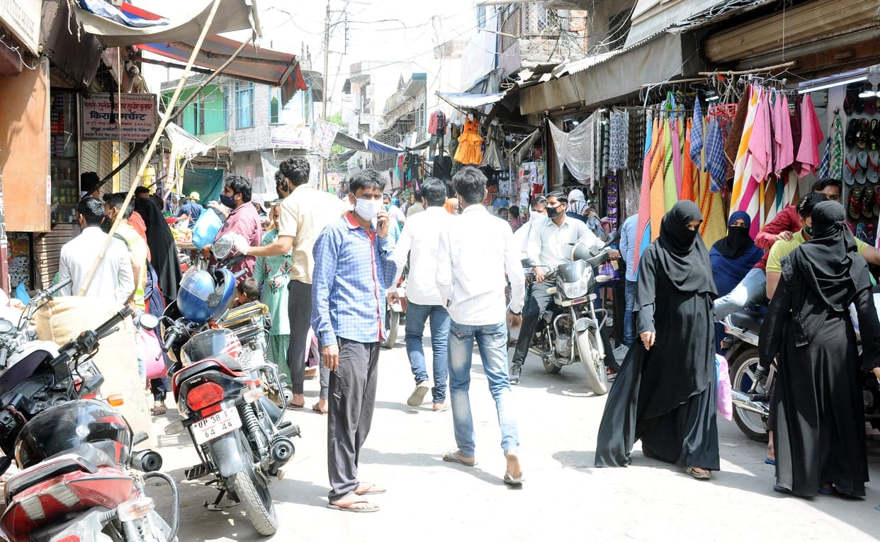 sambhal market opend after three days