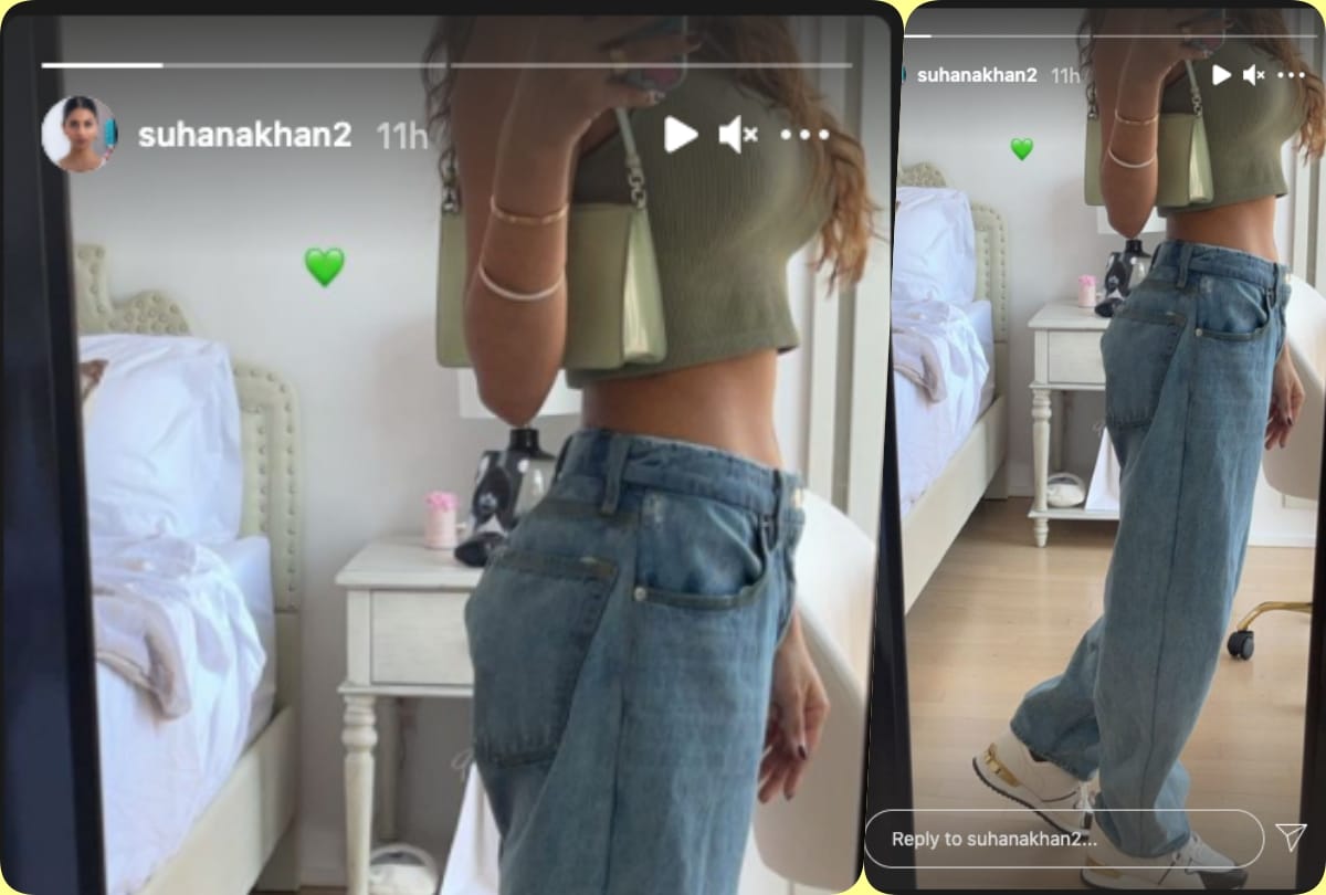 shah rukh khan daughter suhana khan shared stunning mirror selfie and flaunt her toned body abs