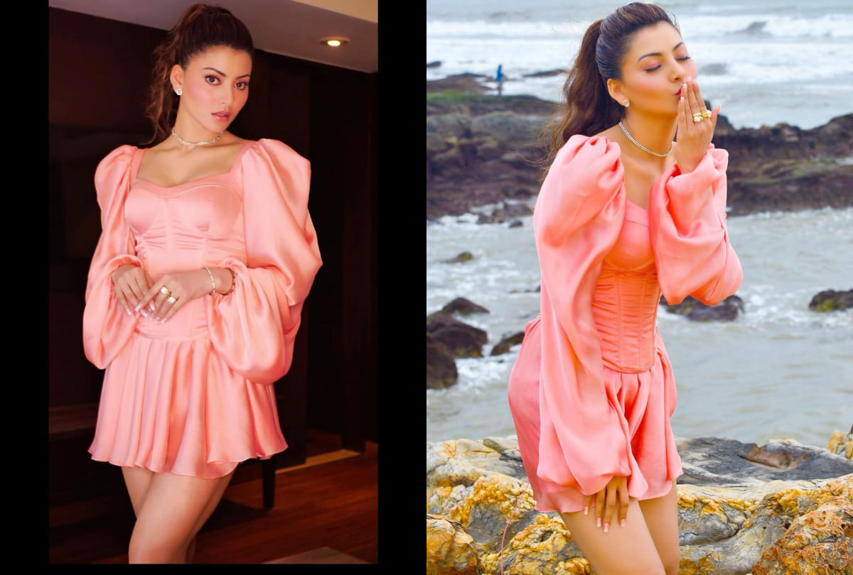 urvashi rautela colourful maxi dress photos viral