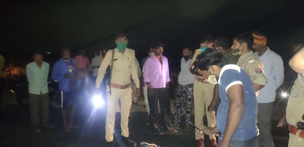accidant,death,police,auraiya,young man