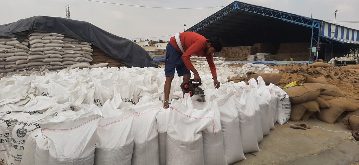 Negligence in lifting, five lakh wheat bags  in the mandis, Yamunanagar