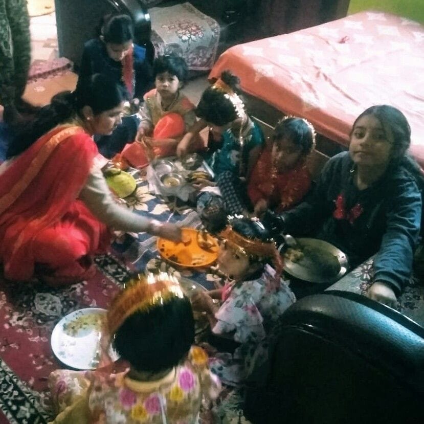 Kanyapoojan on Ramnavmi.