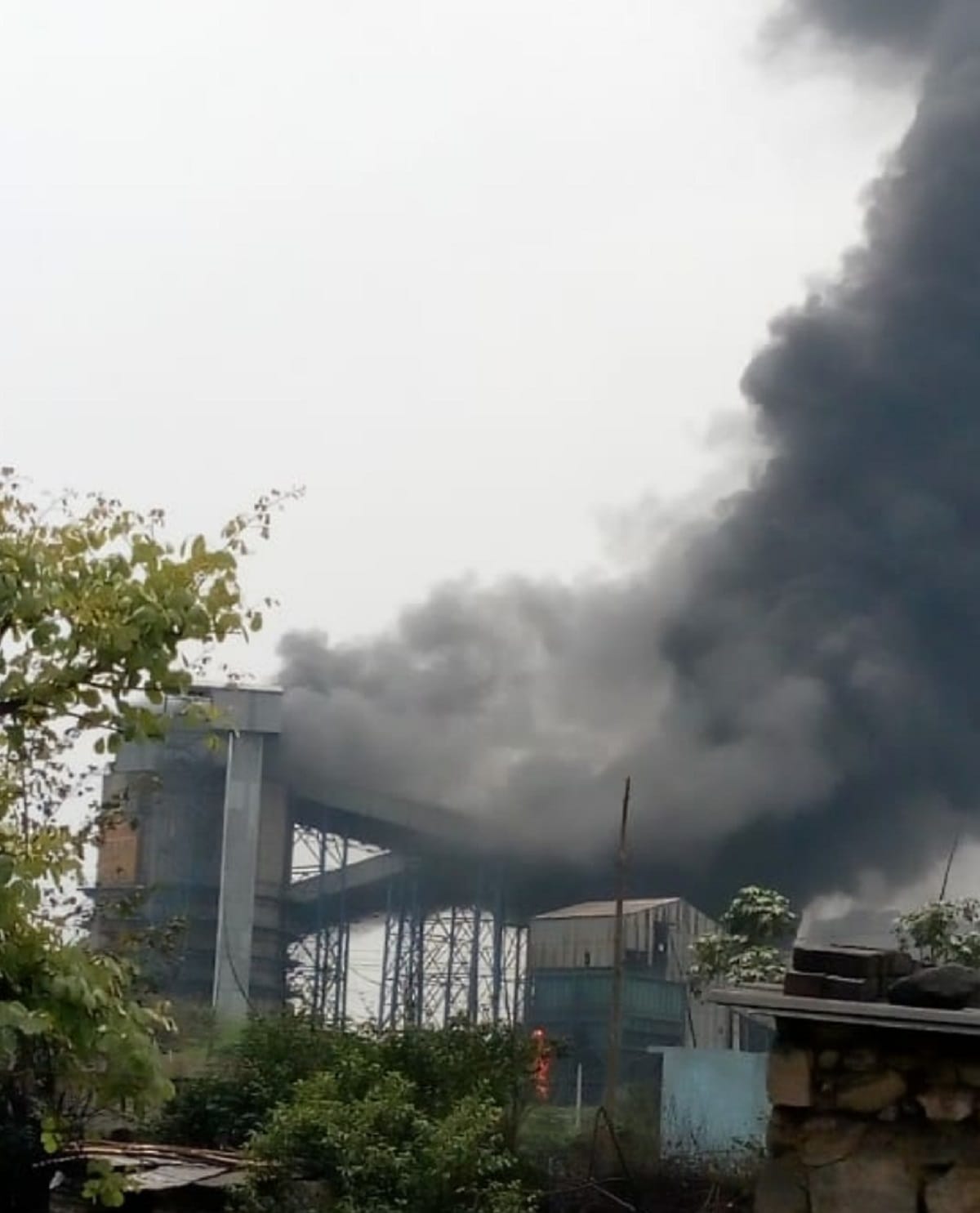 CHP located in NCL Krishnashila project caught fire, stirred up in , stirred up in sobhadra