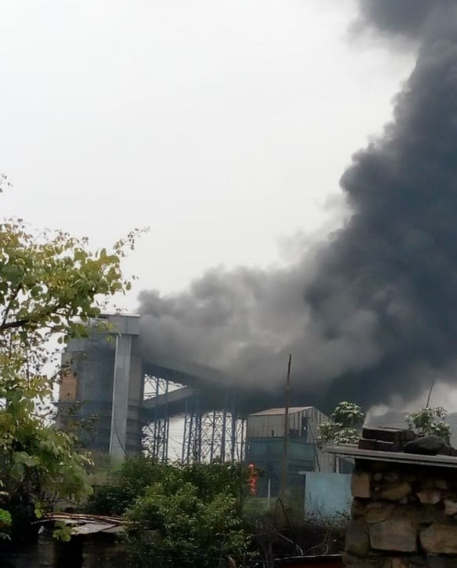 Fire in NCL Krishnashila CHP, loss of millions