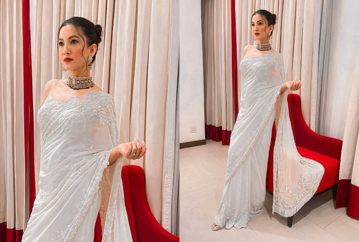 nia sharma or gauhar khan whose white saree look impressive