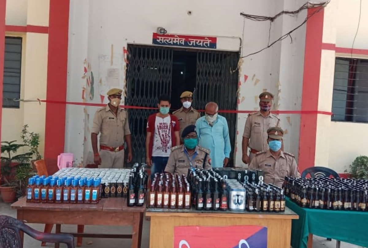father and son arrested after slapped inspector due to liquor smuggling in kushinagar