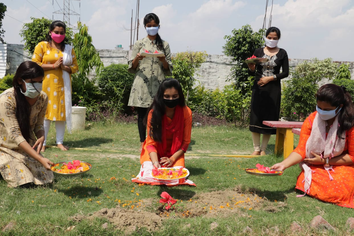 Earth Day celebrated by worshiping the earth and plants