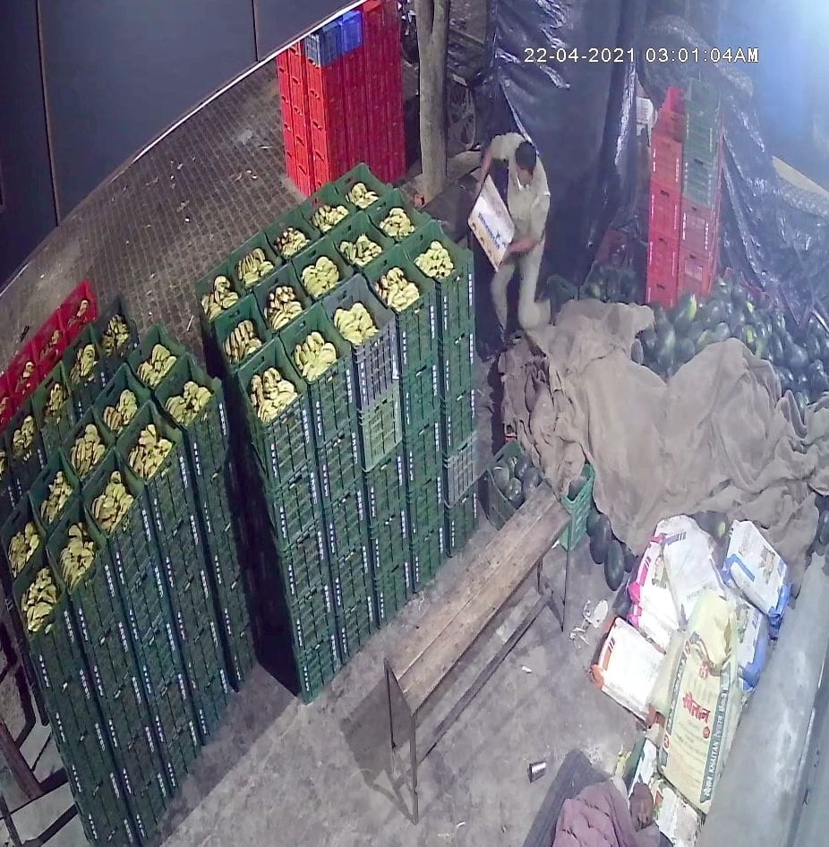 A soldier who steals a box of fruit from the warehouse