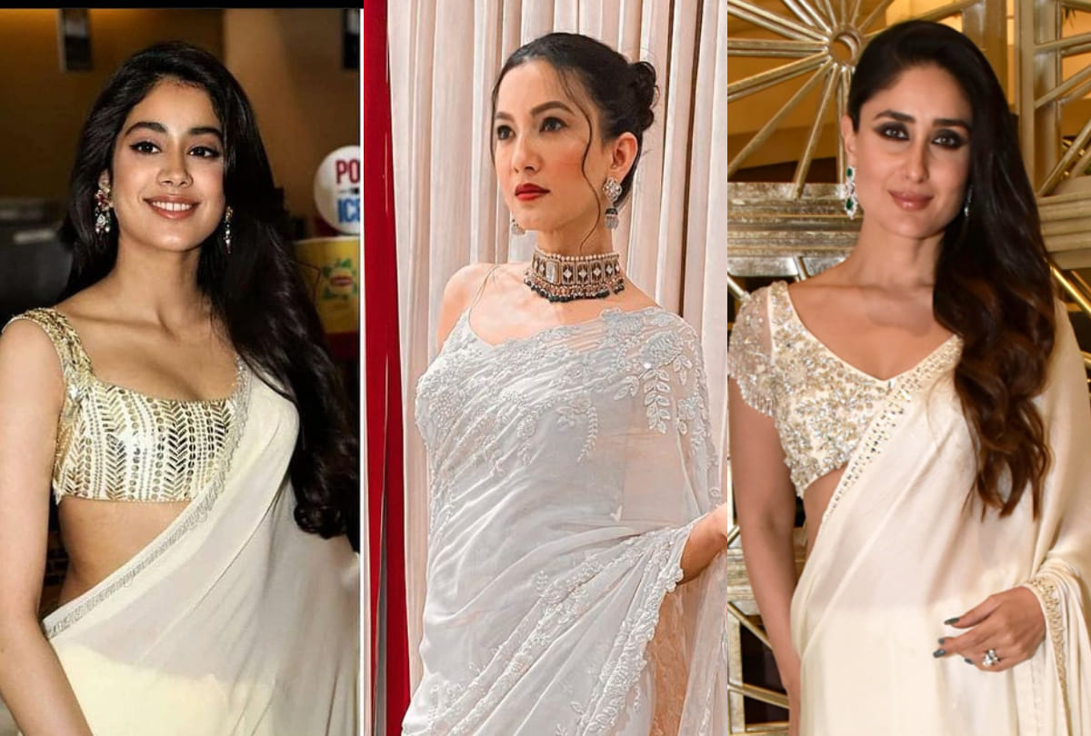 nia sharma or gauhar khan whose white saree look impressive