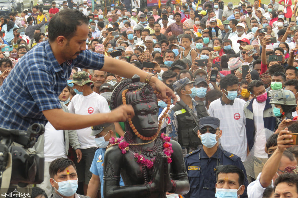 statue of Ram Sita Hanuman sent to Madi by nepal government