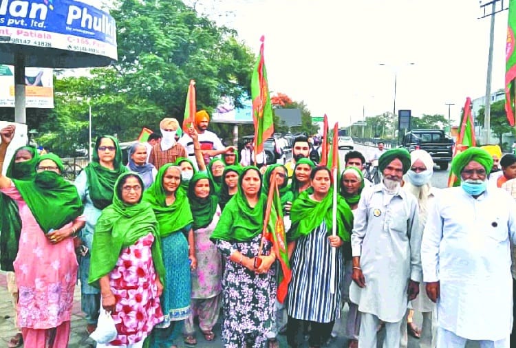 Farmers protest Against BJP Leaders at Patiala of Punjab
