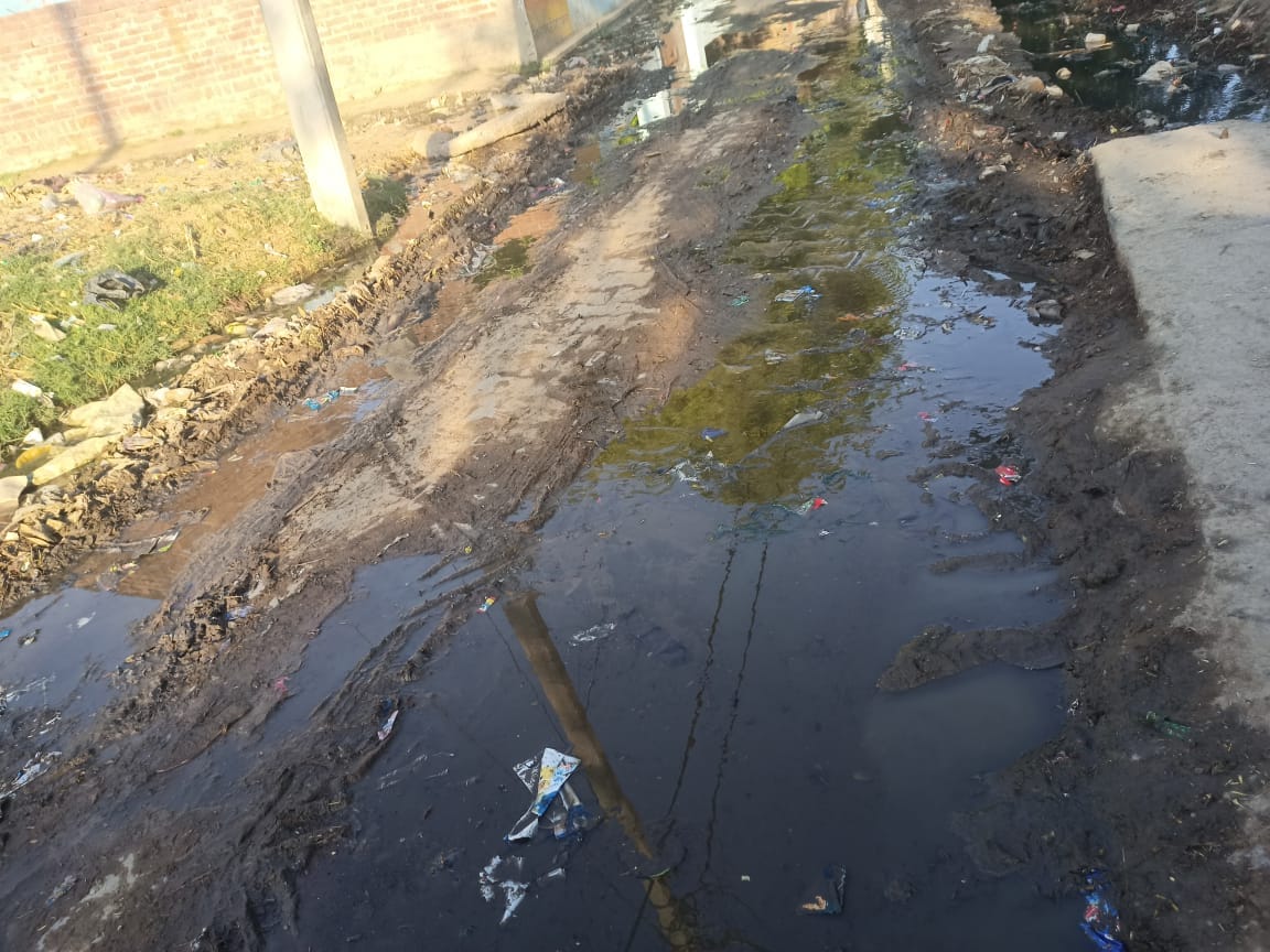 Dirt in the streets of the village