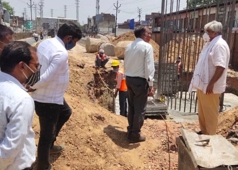 Overbridge construction is going on slow