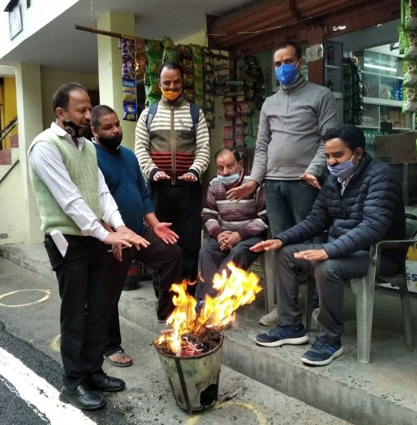 Snow fall on top hills of Bageshwar