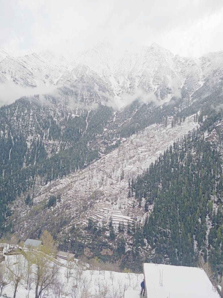 snowfall in Pangi, cutoff from world