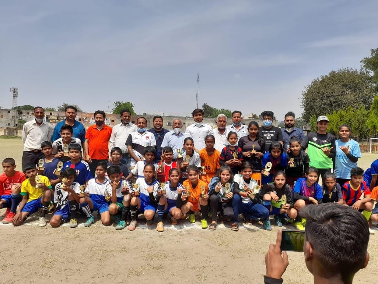 Swati XI won the Football Sub Junior Trophy, Yamunanagar