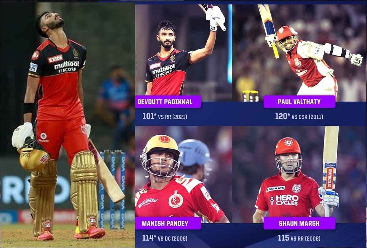Devdutt Padikkal becomes only the fourth player to score an IPL century before international debut in IPL 2021