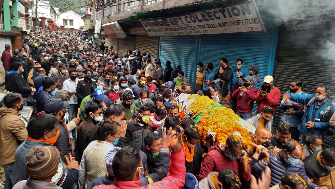 uttarakhand news : gangotri mla gopal rawat cremation today in uttarkashi