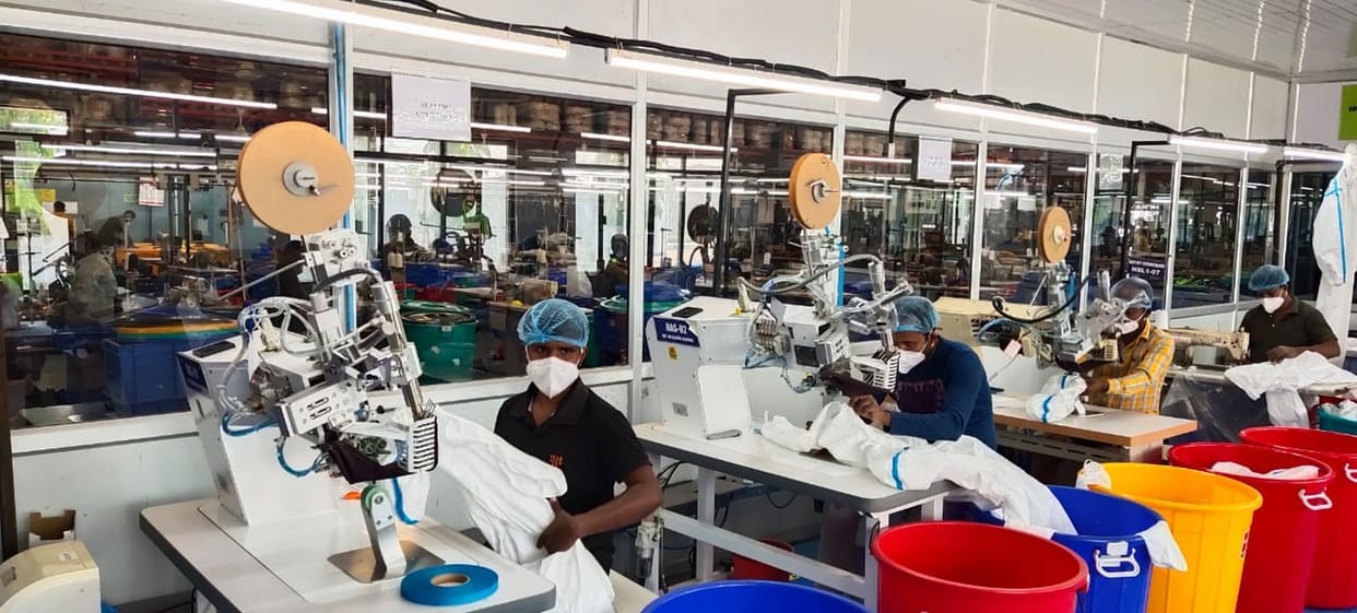 Karam Industries making Shields for corona