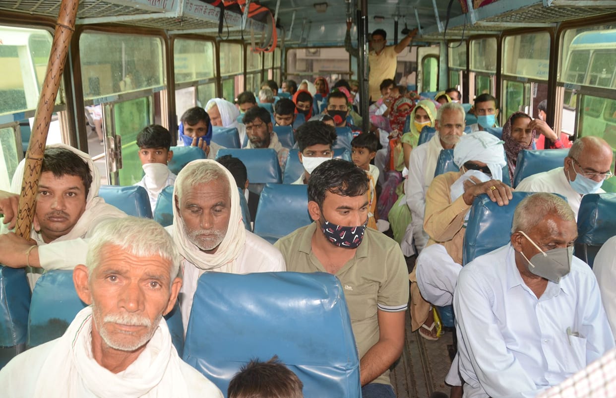 Covid rules are not being followed in bus stands and buses