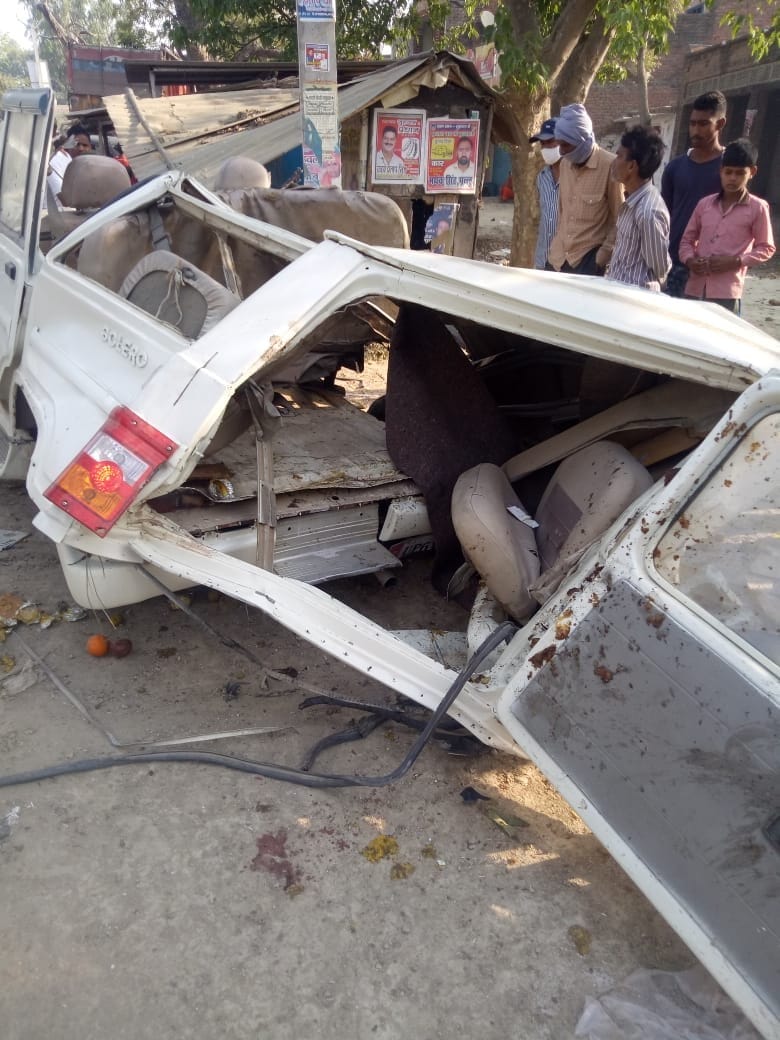 Three four wheeler vehicles hit truck, four killed