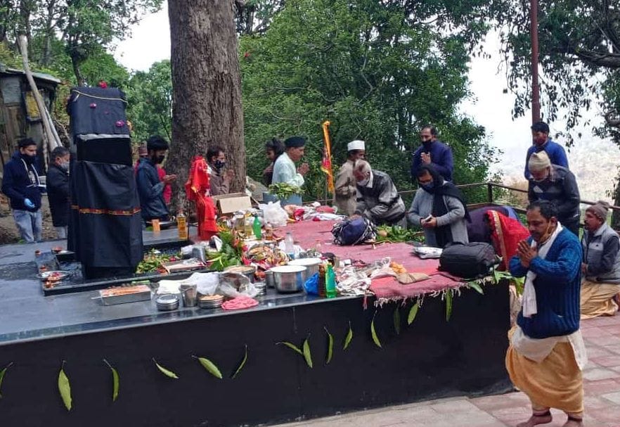 Cultural programmme in Shani Temple.