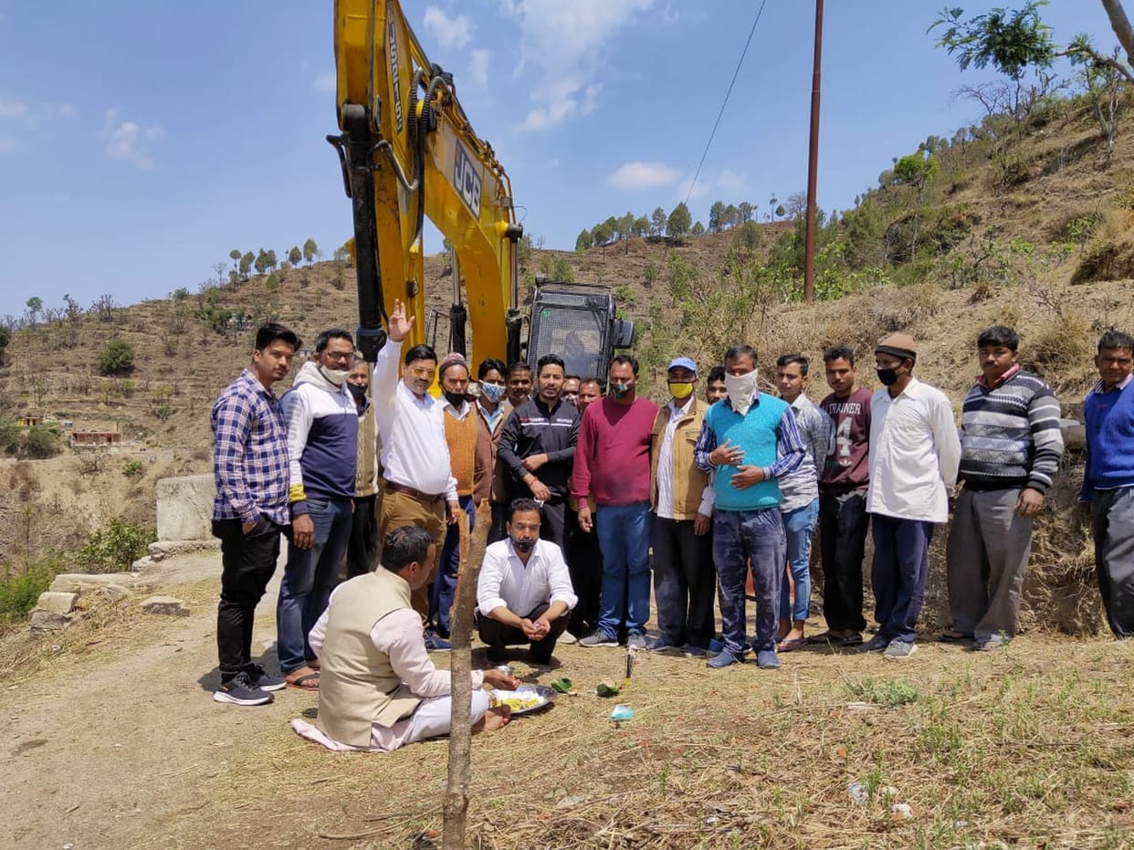 Road construction started.